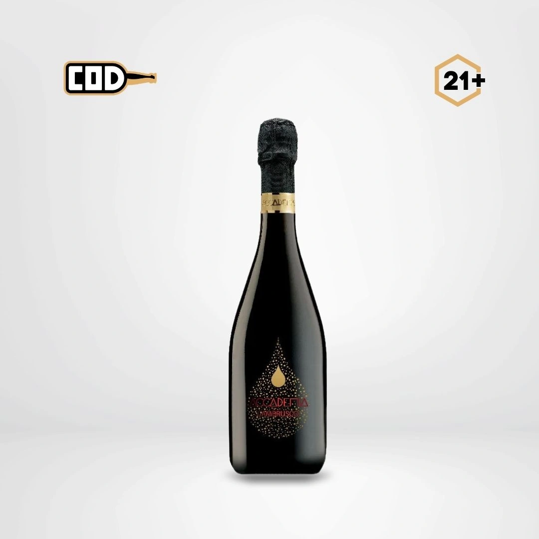 Accademia Lambursco Sparkling Red Wine 750ml Original Sealed Bottle - City of Drinks Accademia Lambursco Sparkling Red Wine 750ml - Minuman Wine Original Resmi | City of Drinks