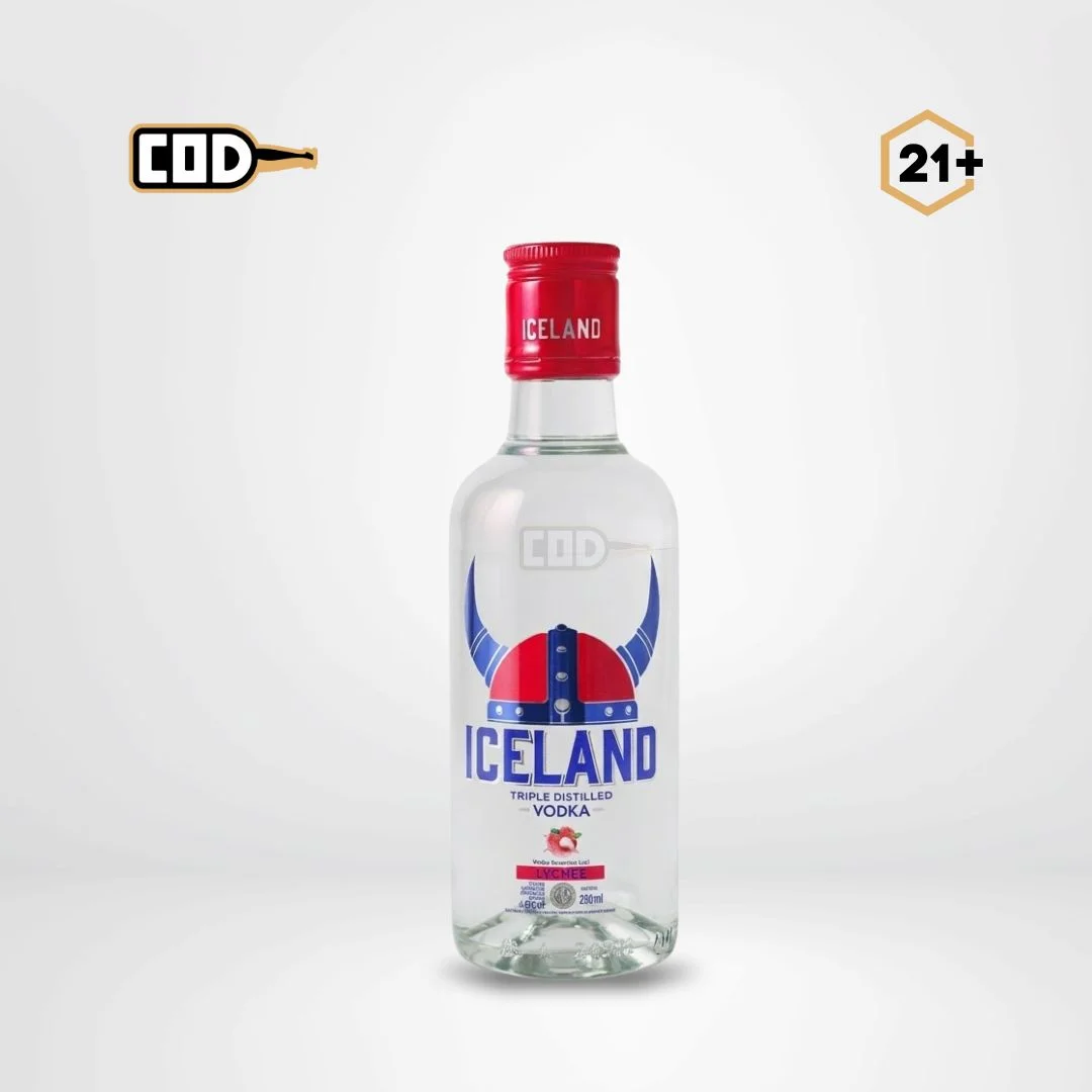 Iceland Vodka Lychee 250ml Original Sealed Bottle - City of Drinks Iceland Vodka Lychee 250ml - Minuman Vodka Original Resmi | City of Drinks