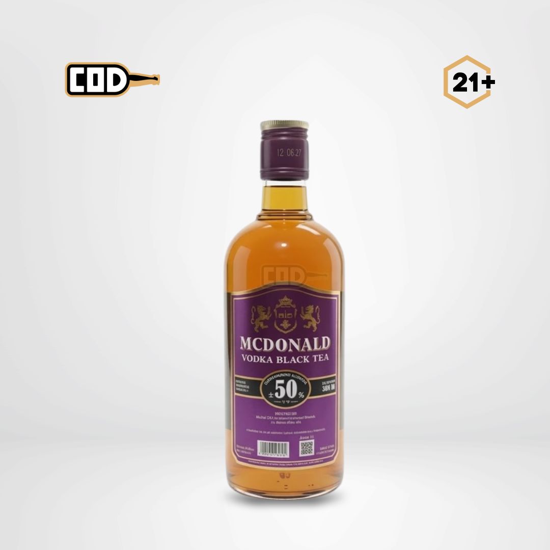 Mc Donald Vodka Black Tea 50% 500ml Original Sealed Bottle - City of Drinks Mc Donald Vodka Black Tea 50% 500ml — Minuman Vodka Original Resmi City of Drinks