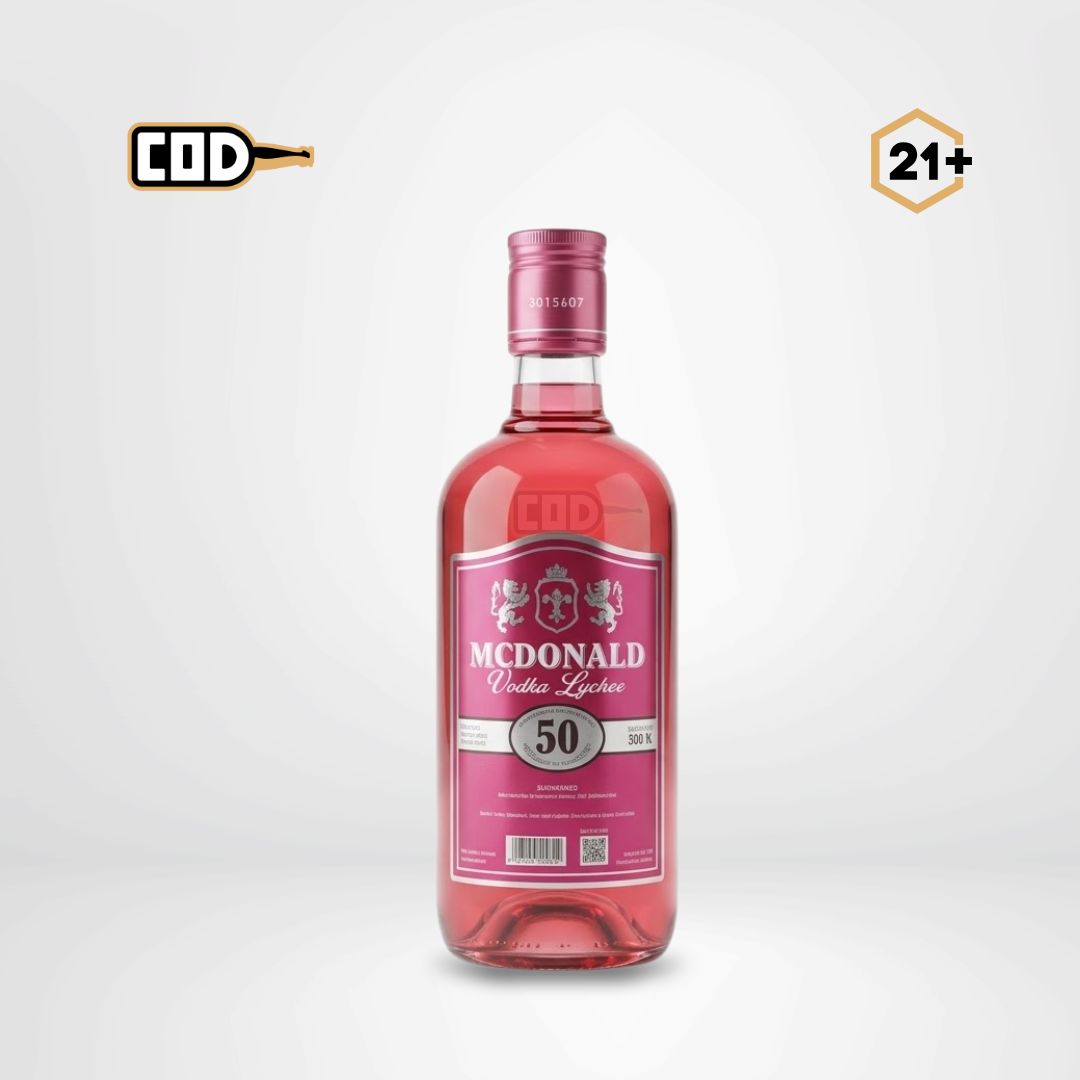 Mc Donald Vodka Lychee 50% 500ml Original Sealed Bottle - City of Drinks Mc Donald Vodka Lychee 50% 500ml — Minuman Vodka Original Resmi City of Drinks