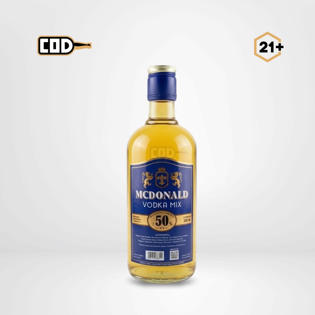 Mc Donald Vodka Mix 50% 500ml Original Sealed Bottle - City of Drinks Mc Donald Vodka Mix 50% 500ml — Minuman Vodka Original Resmi City of Drinks